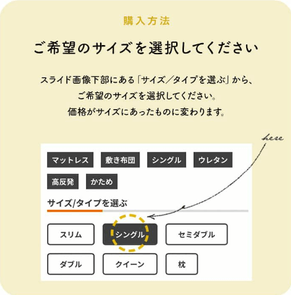 ラインナップが4種類（クイーンまで）と豊富！