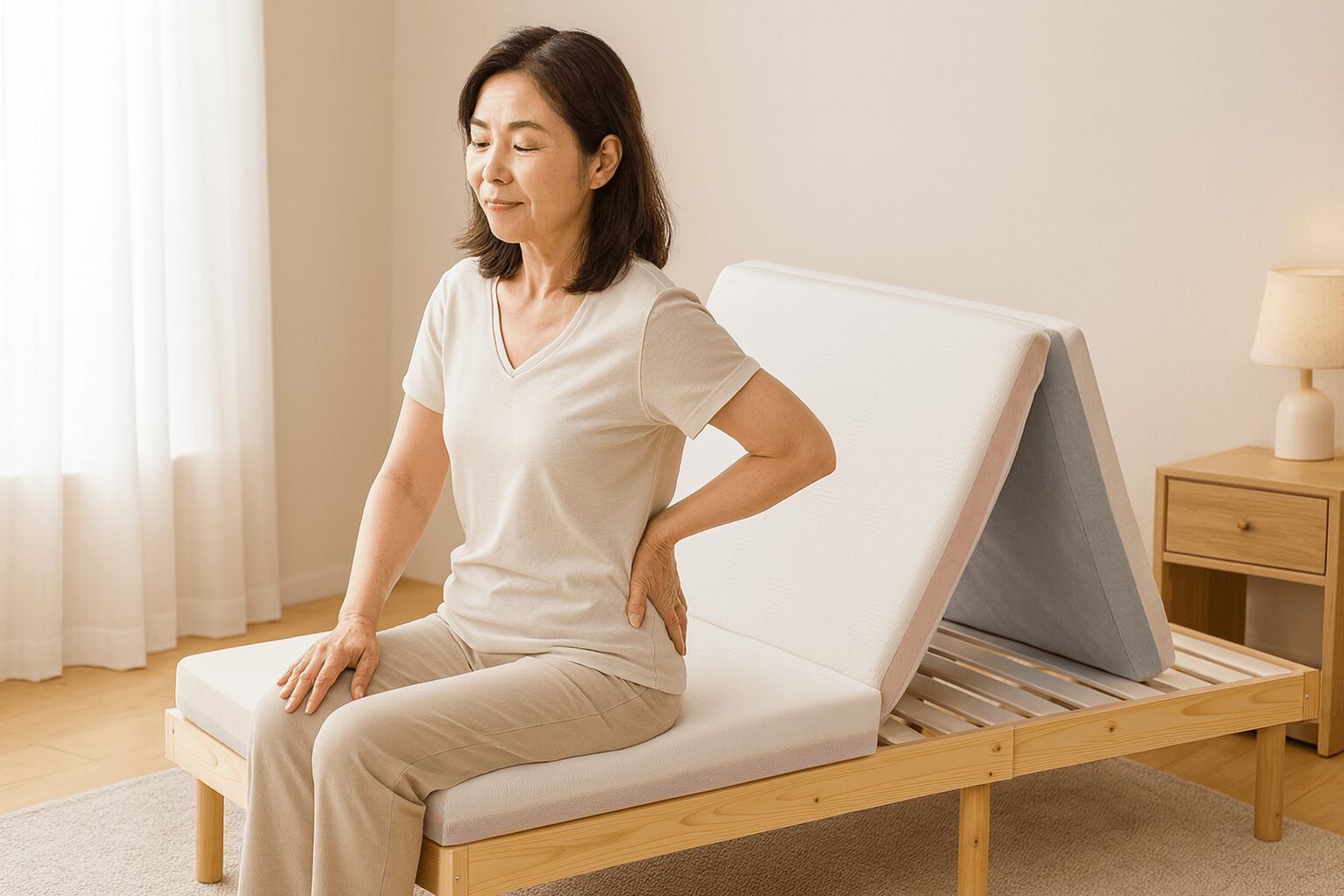 「リムネ 三つ折りマットレス」は腰痛に悪い？【返品不可】で後悔する人と50代のリアルな口コミ