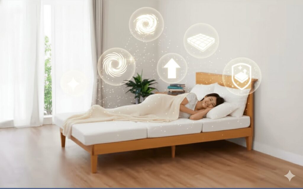 「雲のやすらぎ 三つ折りマットレス」が選ばれる5つの理由