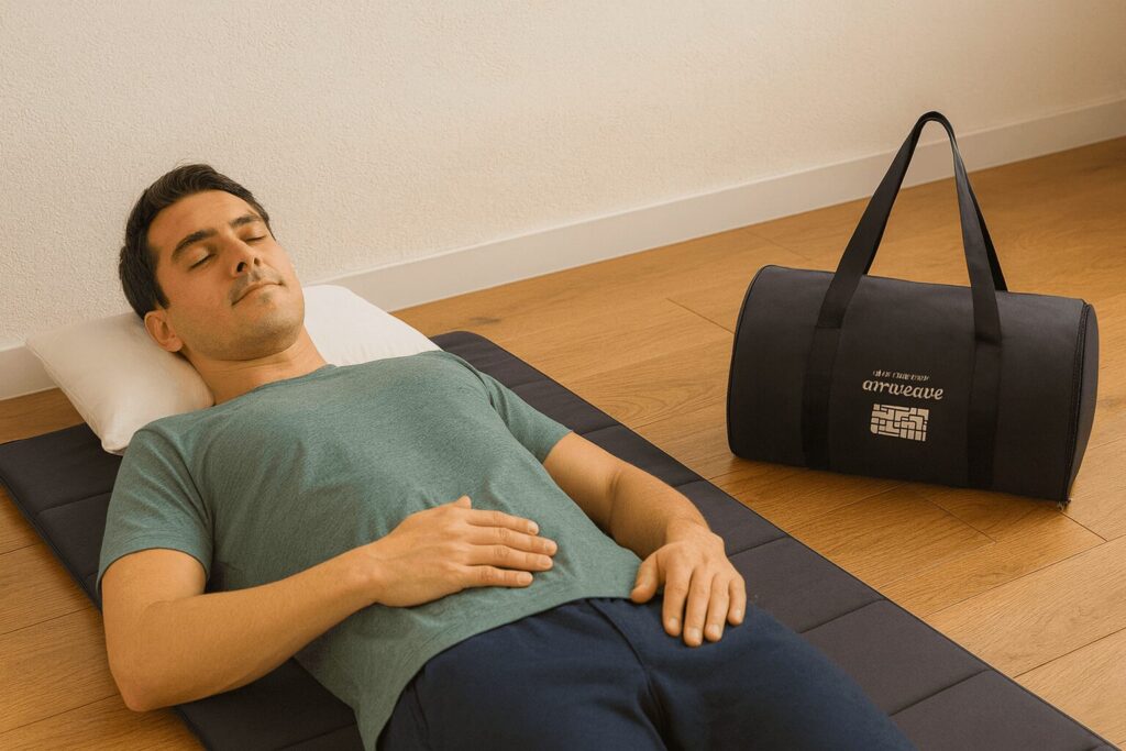 「エアウィーヴ ポータブル mini」幅50cm・厚さ3.5cmの実力は?身長170cmの大人が寝心地を徹底チェック