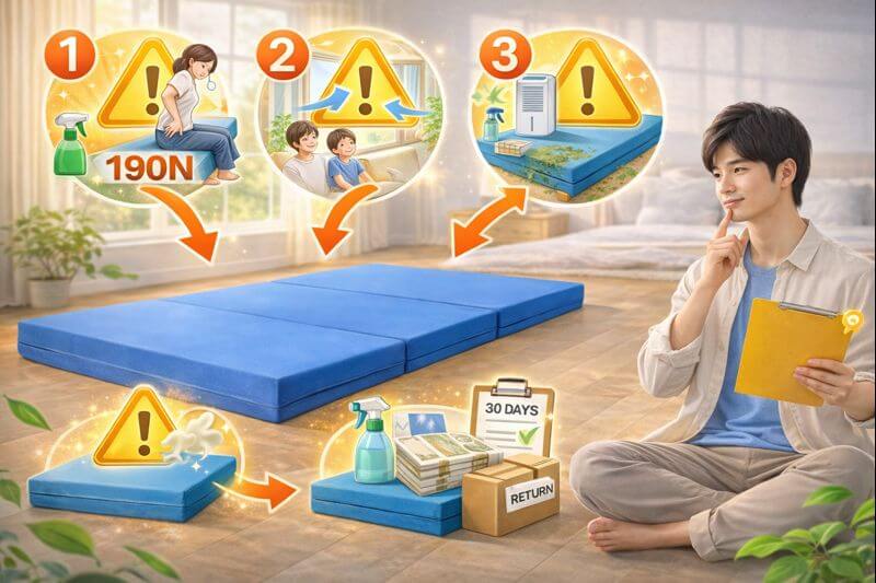 ヨーネルコ マットレス購入前に知っておきたい4つの注意点と対策