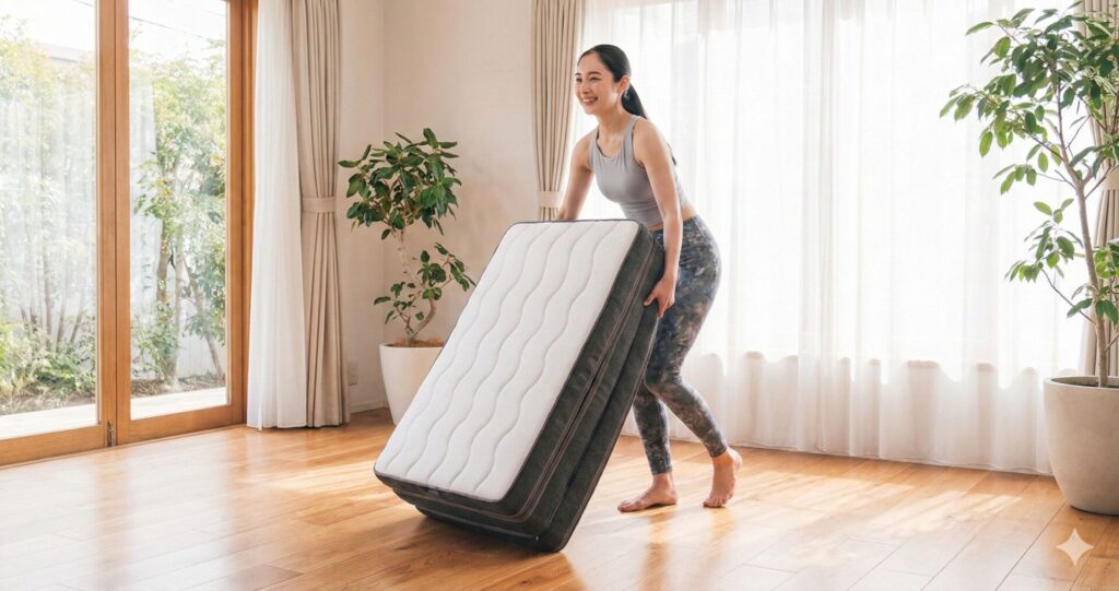 重量約9.8kgの真実。NELL コイルフトンの三つ折り収納と女性一人の持ち運びやすさ