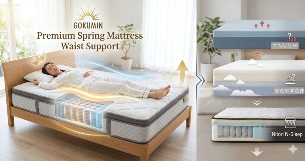 競合3社とガチ比較|エムリリー・雲のやすらぎ・ニトリNスリープ