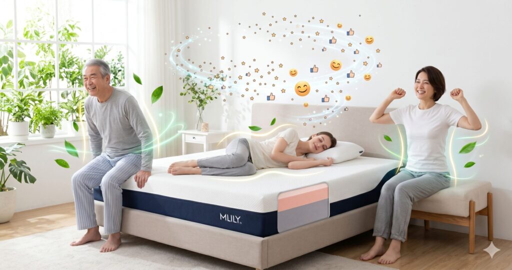 【口コミ100件分析】エムリリー エコヘルス マットレスが劇的に合う人3タイプ