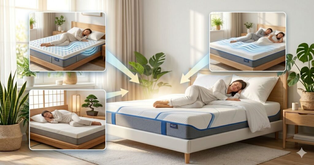 エムリリー ハイブリッドマットレスvs競合3社｜NELL・コアラ・源ベッドと徹底比較